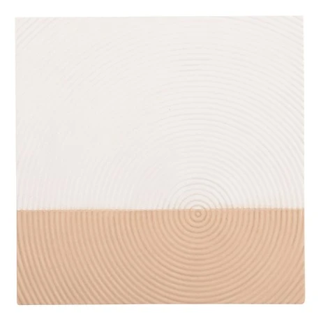 ΠΙΝΑΚΑΣ ΤΕΤΡΑΓΩΝΟΣ ΣΕΙΡΑ SANTORINI HM4519 MDF ΣΕ ΥΠΟΛΕΥΚΟ-ΚΑΦΕ ΧΡΩΜΑ 80x4(πάχος)x80Υεκ.
