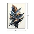 ΠΙΝΑΚΑΣ TOIXOY TROPICO HM4547.01 ΚΟΡΝΙΖΑ ΜΑΥΡΗ-ΚΑΜΒΑΣ ΕΚΤΥΠΩΣΗ 52,5x2,8x72,5Υεκ.