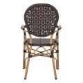 ΠΟΛΥΘΡΟΝΑ ΑΛΟΥΜΙΝΙΟΥ BAMBOO LOOK ΚΑΦΕ ΚΑΙ ΚΑΦΕ PE RATTAN HM5926.01 56x62x95Yεκ.