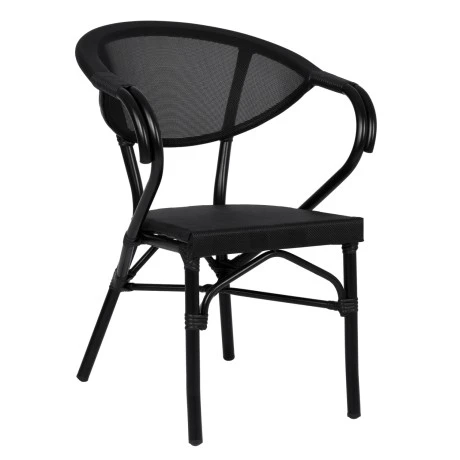 ΠΟΛΥΘΡΟΝΑ ΑΛΟΥΜΙΝΙΟΥ CLAY BAMBOO LOOK ΜΑΥΡΗ ΜΕ TEXTLINE HM5025.02 59x60x82 cm