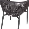 ΠΟΛΥΘΡΟΝΑ ΑΛΟΥΜΙΝΙΟΥ EULO HM5783.21 ΓΚΡΙ-TWISTED RATTAN ΓΚΡΙ 57x63x77Υεκ.