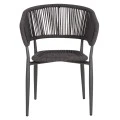 ΠΟΛΥΘΡΟΝΑ ΑΛΟΥΜΙΝΙΟΥ EULO HM5783.21 ΓΚΡΙ-TWISTED RATTAN ΓΚΡΙ 57x63x77Υεκ.