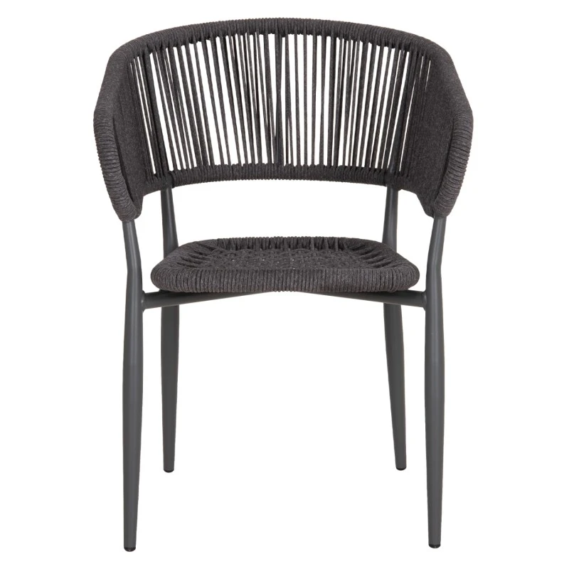 ΠΟΛΥΘΡΟΝΑ ΑΛΟΥΜΙΝΙΟΥ EULO HM5783.21 ΓΚΡΙ-TWISTED RATTAN ΓΚΡΙ 57x63x77Υεκ.