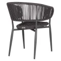 ΠΟΛΥΘΡΟΝΑ ΑΛΟΥΜΙΝΙΟΥ EULO HM5783.21 ΓΚΡΙ-TWISTED RATTAN ΓΚΡΙ 57x63x77Υεκ.
