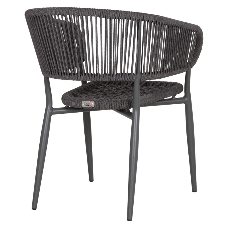 ΠΟΛΥΘΡΟΝΑ ΑΛΟΥΜΙΝΙΟΥ EULO HM5783.21 ΓΚΡΙ-TWISTED RATTAN ΓΚΡΙ 57x63x77Υεκ.
