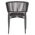 ΠΟΛΥΘΡΟΝΑ ΑΛΟΥΜΙΝΙΟΥ EULO HM5783.21 ΓΚΡΙ-TWISTED RATTAN ΓΚΡΙ 57x63x77Υεκ.