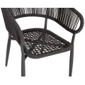 ΠΟΛΥΘΡΟΝΑ ΑΛΟΥΜΙΝΙΟΥ EULO HM5783.21 ΓΚΡΙ-TWISTED RATTAN ΓΚΡΙ 57x63x77Υεκ.
