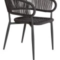 ΠΟΛΥΘΡΟΝΑ ΑΛΟΥΜΙΝΙΟΥ EULO HM5783.21 ΓΚΡΙ-TWISTED RATTAN ΓΚΡΙ 57x63x77Υεκ.