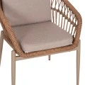 ΠΟΛΥΘΡΟΝΑ ΑΛΟΥΜΙΝΙΟΥ GALDIN HM6272.03 ΚΑΠΟΥΤΣΙΝΟ-P.E.RATTAN-ΜΠΕΖ ΥΦΑΣΜΑ 65x60x76Υεκ