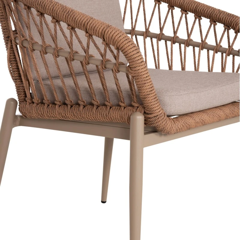 ΠΟΛΥΘΡΟΝΑ ΑΛΟΥΜΙΝΙΟΥ GALDIN HM6272.03 ΚΑΠΟΥΤΣΙΝΟ-P.E.RATTAN-ΜΠΕΖ ΥΦΑΣΜΑ 65x60x76Υεκ