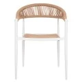 ΠΟΛΥΘΡΟΝΑ ΑΛΟΥΜΙΝΙΟΥ GRET HM5854.01 ΛΕΥΚΗ PE RATTAN ΜΠΕΖ 56x55,5x78Υεκ.