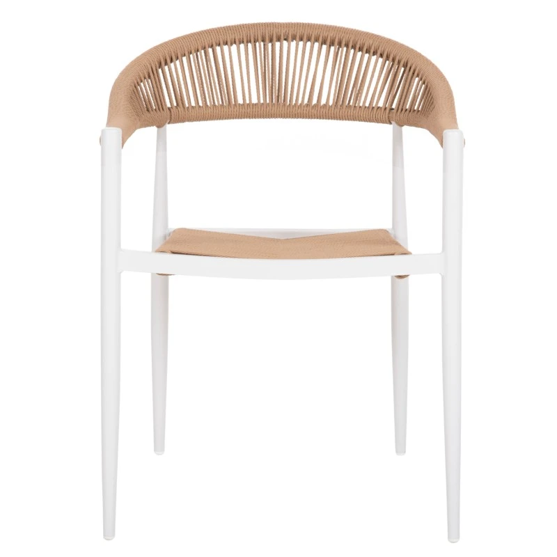 ΠΟΛΥΘΡΟΝΑ ΑΛΟΥΜΙΝΙΟΥ GRET HM5854.01 ΛΕΥΚΗ PE RATTAN ΜΠΕΖ 56x55,5x78Υεκ.