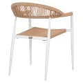 ΠΟΛΥΘΡΟΝΑ ΑΛΟΥΜΙΝΙΟΥ GRET HM5854.01 ΛΕΥΚΗ PE RATTAN ΜΠΕΖ 56x55,5x78Υεκ.