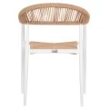 ΠΟΛΥΘΡΟΝΑ ΑΛΟΥΜΙΝΙΟΥ GRET HM5854.01 ΛΕΥΚΗ PE RATTAN ΜΠΕΖ 56x55,5x78Υεκ.