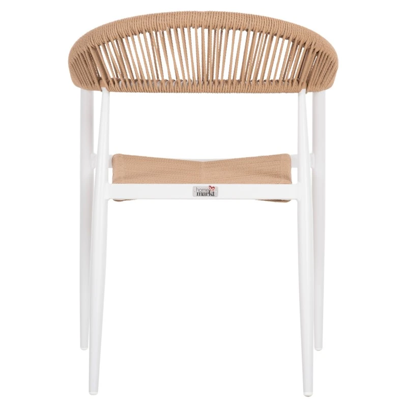 ΠΟΛΥΘΡΟΝΑ ΑΛΟΥΜΙΝΙΟΥ GRET HM5854.01 ΛΕΥΚΗ PE RATTAN ΜΠΕΖ 56x55,5x78Υεκ.