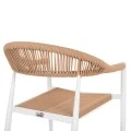 ΠΟΛΥΘΡΟΝΑ ΑΛΟΥΜΙΝΙΟΥ GRET HM5854.01 ΛΕΥΚΗ PE RATTAN ΜΠΕΖ 56x55,5x78Υεκ.