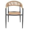 ΠΟΛΥΘΡΟΝΑ ΑΛΟΥΜΙΝΙΟΥ HM5854.02 ΑΝΘΡΑΚΙ PΕ RATTAN ΜΠΕΖ 55.5x58.5x78 εκ.