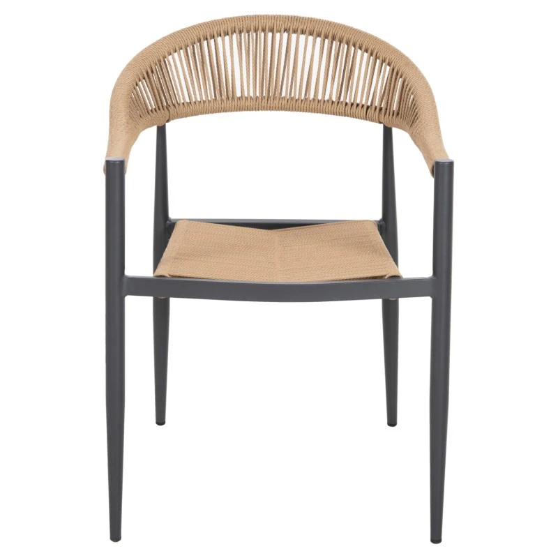 ΠΟΛΥΘΡΟΝΑ ΑΛΟΥΜΙΝΙΟΥ HM5854.02 ΑΝΘΡΑΚΙ PΕ RATTAN ΜΠΕΖ 55.5x58.5x78 εκ.