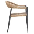 ΠΟΛΥΘΡΟΝΑ ΑΛΟΥΜΙΝΙΟΥ HM5854.02 ΑΝΘΡΑΚΙ PΕ RATTAN ΜΠΕΖ 55.5x58.5x78 εκ.