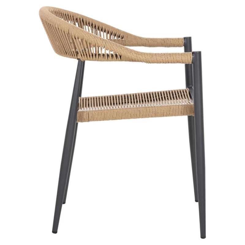 ΠΟΛΥΘΡΟΝΑ ΑΛΟΥΜΙΝΙΟΥ HM5854.02 ΑΝΘΡΑΚΙ PΕ RATTAN ΜΠΕΖ 55.5x58.5x78 εκ.
