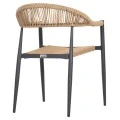 ΠΟΛΥΘΡΟΝΑ ΑΛΟΥΜΙΝΙΟΥ HM5854.02 ΑΝΘΡΑΚΙ PΕ RATTAN ΜΠΕΖ 55.5x58.5x78 εκ.
