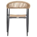 ΠΟΛΥΘΡΟΝΑ ΑΛΟΥΜΙΝΙΟΥ HM5854.02 ΑΝΘΡΑΚΙ PΕ RATTAN ΜΠΕΖ 55.5x58.5x78 εκ.