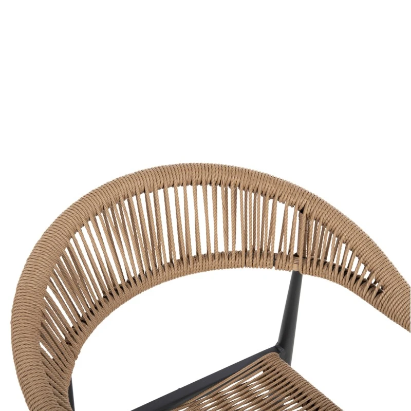 ΠΟΛΥΘΡΟΝΑ ΑΛΟΥΜΙΝΙΟΥ HM5854.02 ΑΝΘΡΑΚΙ PΕ RATTAN ΜΠΕΖ 55.5x58.5x78 εκ.