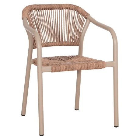 ΠΟΛΥΘΡΟΝΑ ΑΛΟΥΜΙΝΙΟΥ LUCCI HM6266.02 MOKA ΣΚΕΛΕΤΟΣ-P.E.RATTAN ΦΥΣΙΚΟ 58x56x79Υεκ