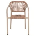 ΠΟΛΥΘΡΟΝΑ ΑΛΟΥΜΙΝΙΟΥ LUCCI HM6266.02 MOKA ΣΚΕΛΕΤΟΣ-P.E.RATTAN ΦΥΣΙΚΟ 58x56x79Υεκ