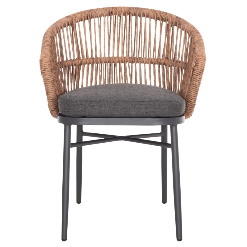 ΠΟΛΥΘΡΟΝΑ ΑΛΟΥΜΙΝΙΟΥ ORIN HM6265.01 ΣΚΟΥΡΟ ΓΚΡΙ- P.E.RATTAN ΣΕ ΦΥΣΙΚΟ 58x61x75Υεκ.