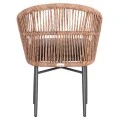 ΠΟΛΥΘΡΟΝΑ ΑΛΟΥΜΙΝΙΟΥ ORIN HM6265.01 ΣΚΟΥΡΟ ΓΚΡΙ- P.E.RATTAN ΣΕ ΦΥΣΙΚΟ 58x61x75Υεκ.