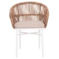 ΠΟΛΥΘΡΟΝΑ ΑΛΟΥΜΙΝΙΟΥ ORIN HM6265.02 ΛΕΥΚΗ-P.E.RATTAN ΦΥΣΙΚΟ-ΜΠΕΖ ΜΑΞΙΛΑΡΙΑ 58x61x75Υ