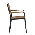 ΠΟΛΥΘΡΟΝΑ ΑΛΟΥΜΙΝΙΟΥ SAGA ΑΝΘΡΑΚΙ ΜΕ POLYWOOD HM5127.02 55x56x85Υεκ.