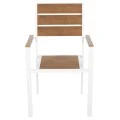 ΠΟΛΥΘΡΟΝΑ ΑΛΟΥΜΙΝΙΟΥ SAGA HM5981.01 ΛΕΥΚΗ-POLYWOOD ΣΕ ΦΥΣΙΚΟ 55x55x86Υεκ.
