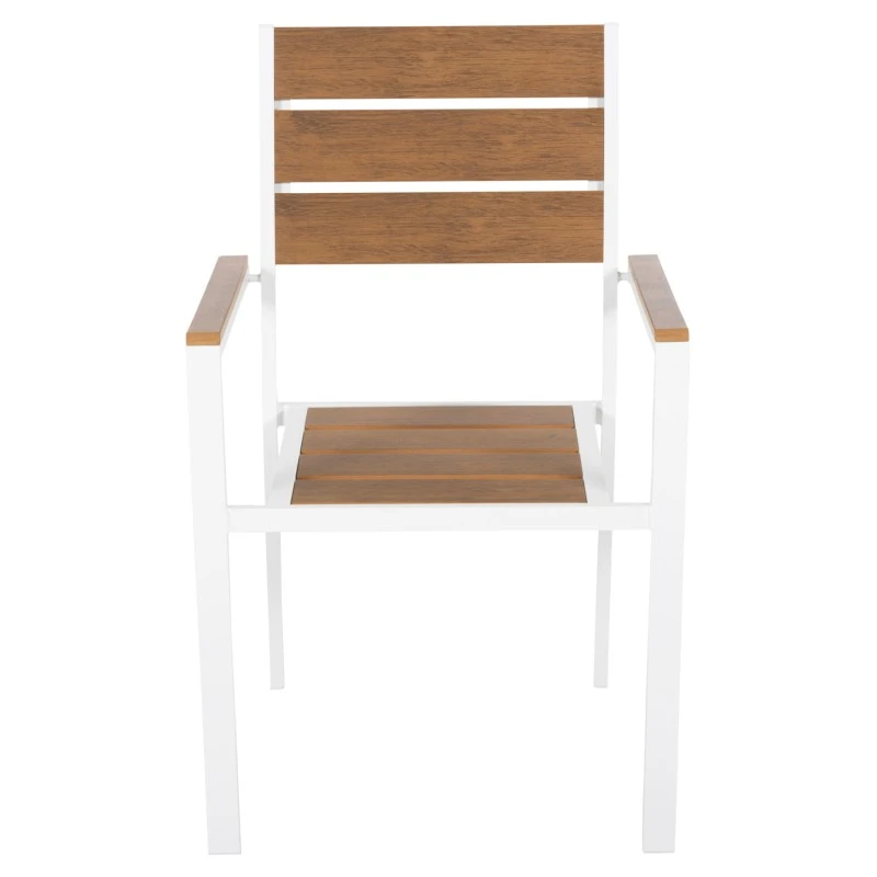 ΠΟΛΥΘΡΟΝΑ ΑΛΟΥΜΙΝΙΟΥ SAGA HM5981.01 ΛΕΥΚΗ-POLYWOOD ΣΕ ΦΥΣΙΚΟ 55x55x86Υεκ.