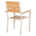 ΠΟΛΥΘΡΟΝΑ ΑΛΟΥΜΙΝΙΟΥ SAGA HM5981.04 ΣΑΜΠΑΝΙ-POLYWOOD ΣΕ ΦΥΣΙΚΟ 55x55x86Υεκ.