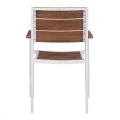ΠΟΛΥΘΡΟΝΑ ΑΛΟΥΜΙΝΙΟΥ SAGA ΛΕΥΚΗ ΜΕ POLYWOOD HM5127.01 55x56x85Υ εκ.