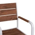 ΠΟΛΥΘΡΟΝΑ ΑΛΟΥΜΙΝΙΟΥ SAGA ΛΕΥΚΗ ΜΕ POLYWOOD HM5127.01 55x56x85Υ εκ.