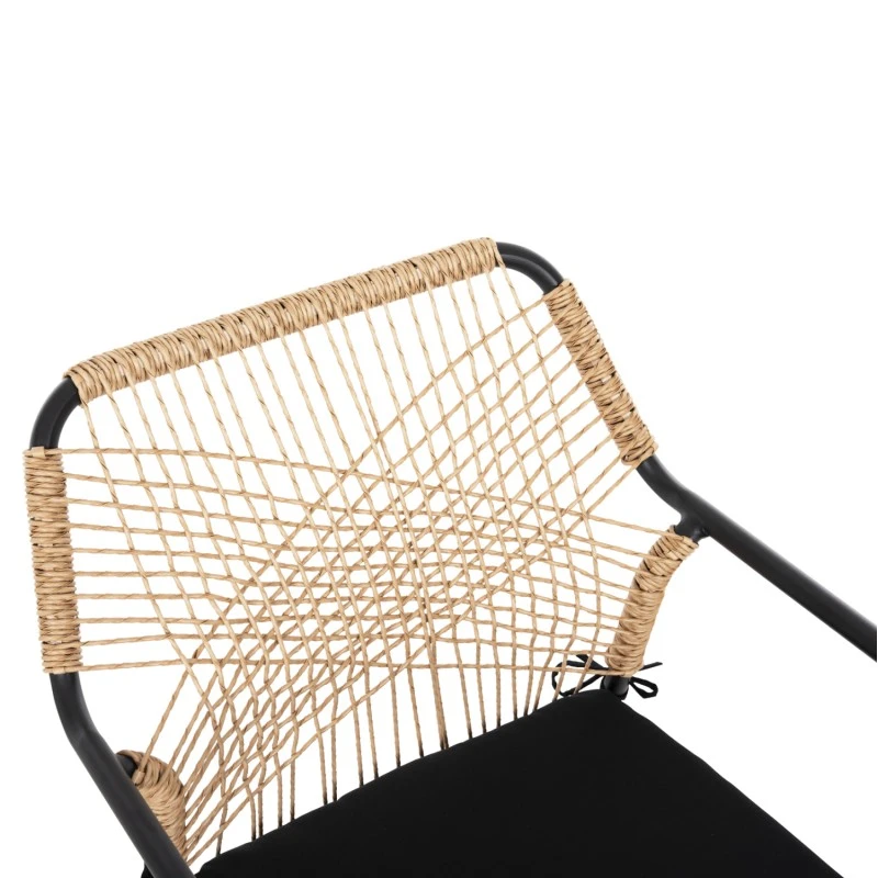 ΠΟΛΥΘΡΟΝΑ ΑΛΟΥΜΙΝΙΟΥ TROTTER HM5865.11 ΣΚΟΥΡΟΣ ΓΚΡΙ ΣΚΕΛΕΤΟΣ ΜΕ WICKER ΜΠΕΖ & ΜΑΥΡΟ ΜΑΞΙΛΑΡΙ