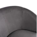 ΠΟΛΥΘΡΟΝΑ ARIEN ΓΚΡΙ ΒΕΛΟΥΔΟ ΜΕ ΑΣΗΜΙ ΒΑΣΗ HM8403.01 80x75x82Υ εκ.