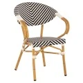 ΠΟΛΥΘΡΟΝΑ BAMBOO LOOK HM5861.01 ΜΑΥΡΟ-ΛΕΥΚΟ 59x56x82 εκ.