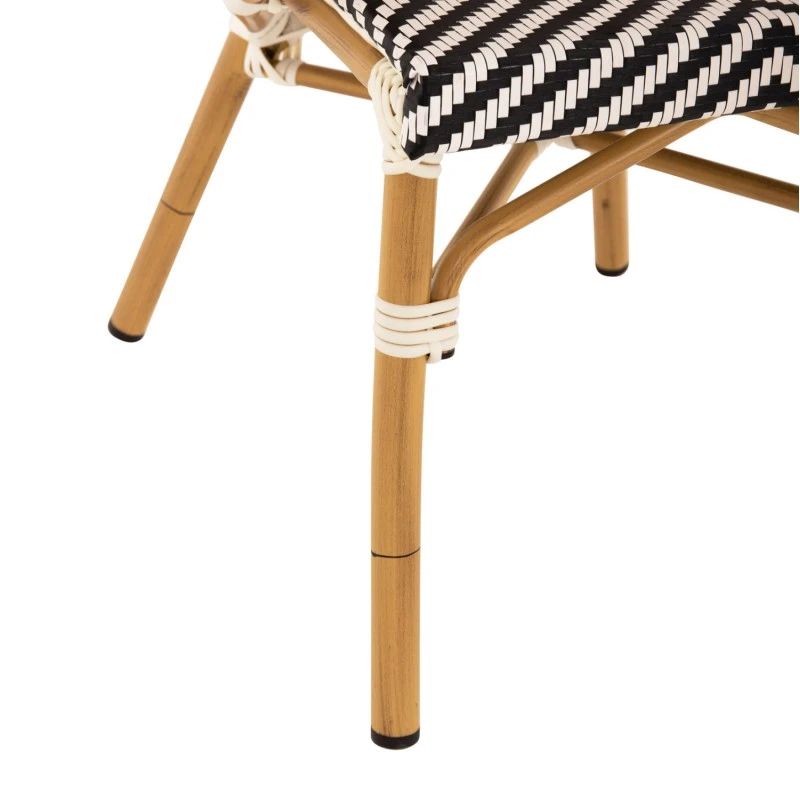 ΠΟΛΥΘΡΟΝΑ BAMBOO LOOK HM5861.01 ΜΑΥΡΟ-ΛΕΥΚΟ 59x56x82 εκ.