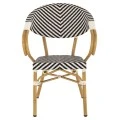 ΠΟΛΥΘΡΟΝΑ BAMBOO LOOK HM5861.01 ΜΑΥΡΟ-ΛΕΥΚΟ 59x56x82 εκ.