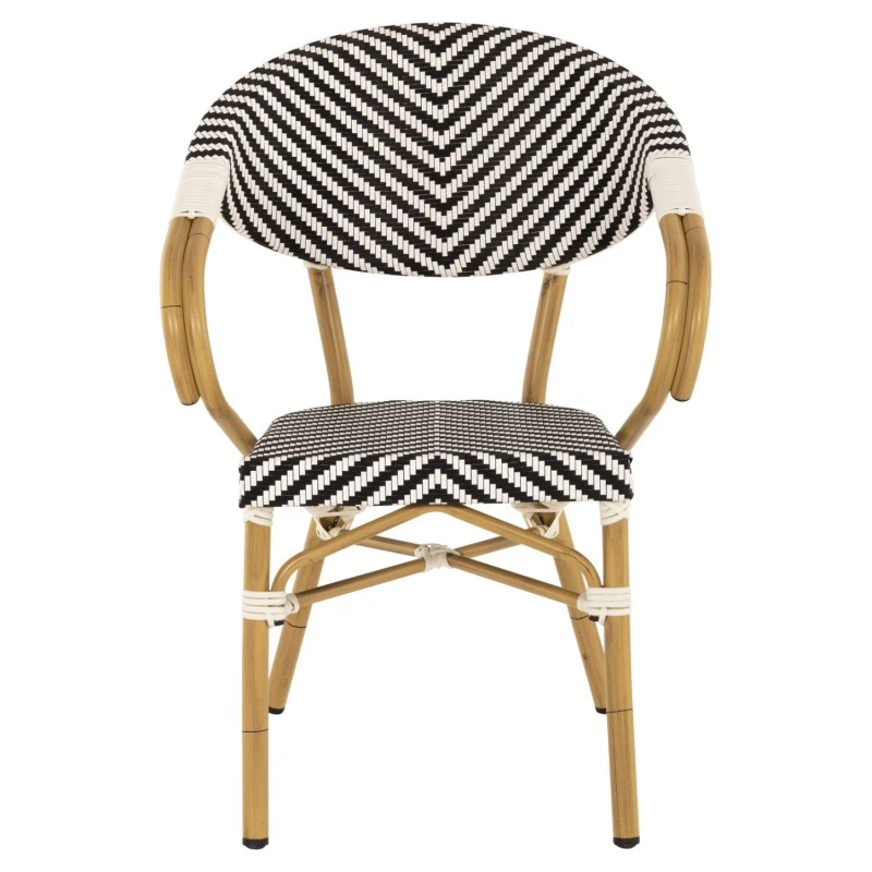 ΠΟΛΥΘΡΟΝΑ BAMBOO LOOK HM5861.01 ΜΑΥΡΟ-ΛΕΥΚΟ 59x56x82 εκ.