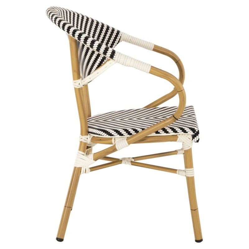 ΠΟΛΥΘΡΟΝΑ BAMBOO LOOK HM5861.01 ΜΑΥΡΟ-ΛΕΥΚΟ 59x56x82 εκ.
