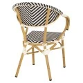 ΠΟΛΥΘΡΟΝΑ BAMBOO LOOK HM5861.01 ΜΑΥΡΟ-ΛΕΥΚΟ 59x56x82 εκ.