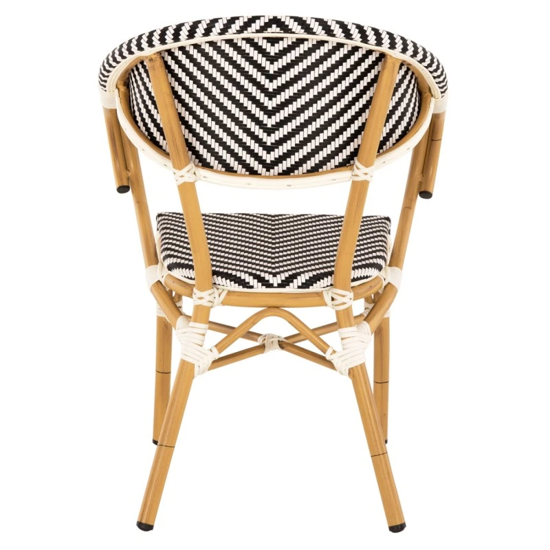 ΠΟΛΥΘΡΟΝΑ BAMBOO LOOK HM5861.01 ΜΑΥΡΟ-ΛΕΥΚΟ 59x56x82 εκ.