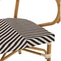 ΠΟΛΥΘΡΟΝΑ BAMBOO LOOK HM5861.01 ΜΑΥΡΟ-ΛΕΥΚΟ 59x56x82 εκ.