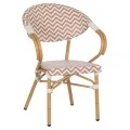 ΠΟΛΥΘΡΟΝΑ BAMBOO LOOK HM5861.03 ΚΑΦΕ-ΛΕΥΚΟ 56,5x56,5x82 εκ.