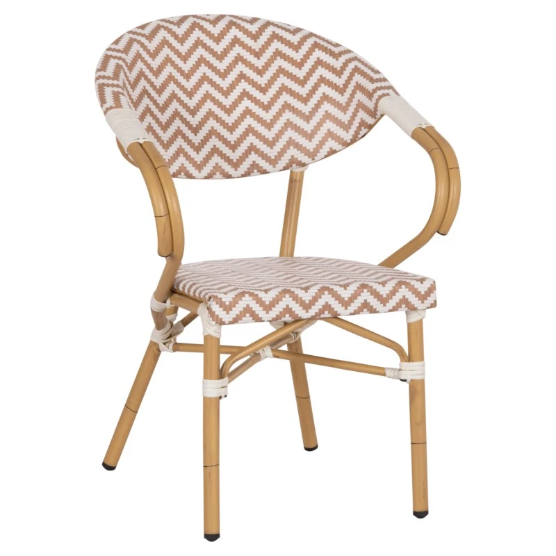 ΠΟΛΥΘΡΟΝΑ BAMBOO LOOK HM5861.03 ΚΑΦΕ-ΛΕΥΚΟ 56,5x56,5x82 εκ.